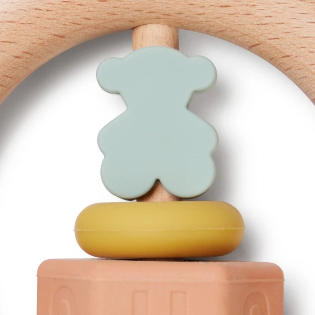 Chocalho Tous Madeira e Silicone Urso e Logo - Tous - 8434134429116