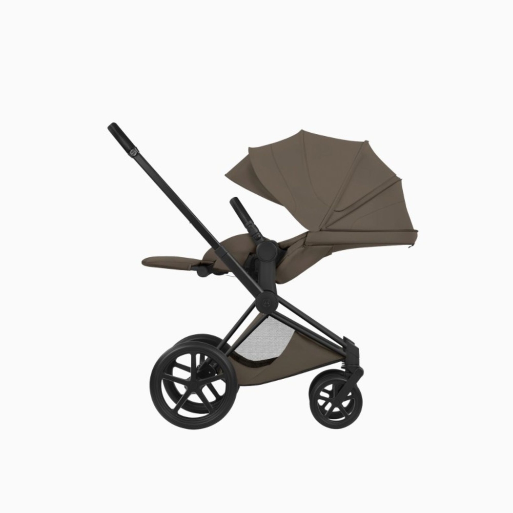 Carrinho de Bebé Cybex Priam Comfort Matt Black com Alcofa Dobrável - Cybex - 4063846585304