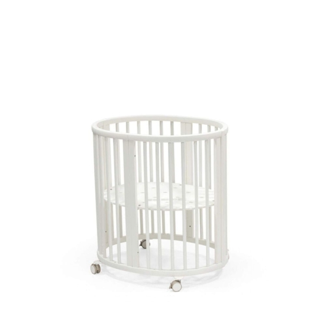 Mini Berço Stokke Sleepi com Colchão e Lençóis White - Stokke - PACKSLEEPI002-003