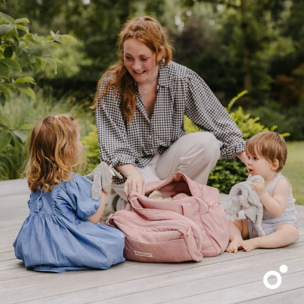 Mala de Maternidade Doomoo Fluffy Corduroy Pink - Doomoo - 5400653010227