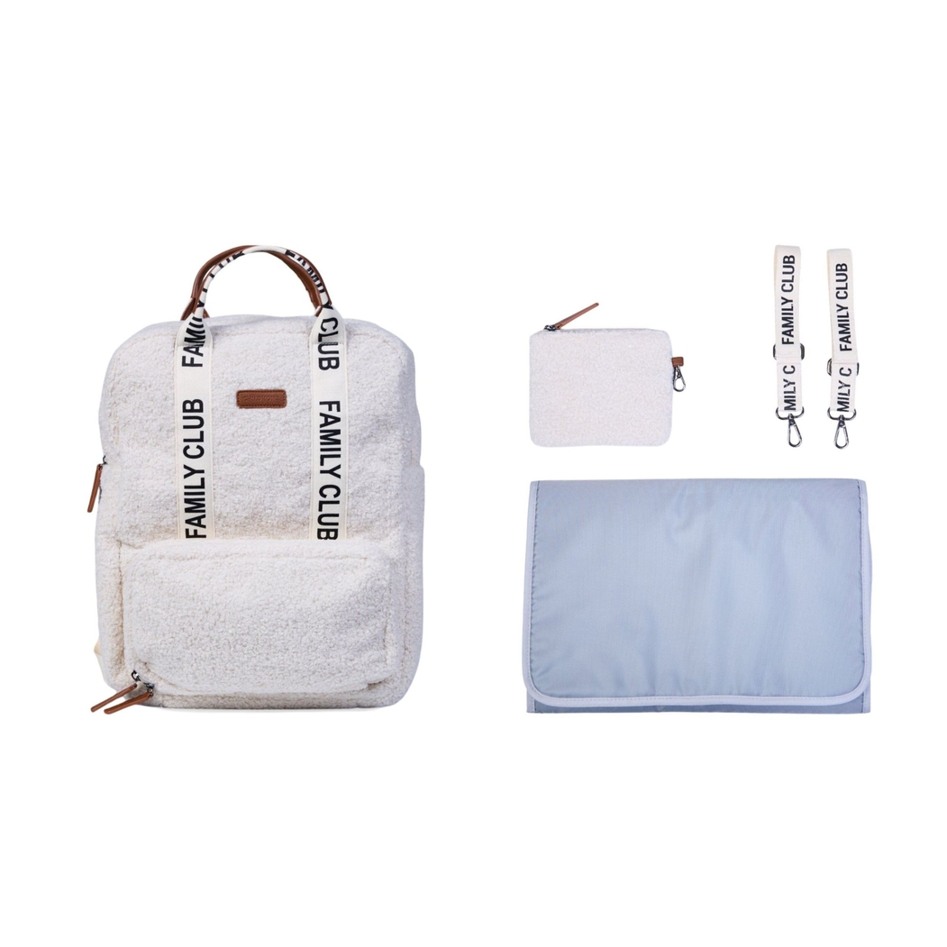 Mochila Childhome Family Club Signature Teddy Off White - Childhome - 5420007170448