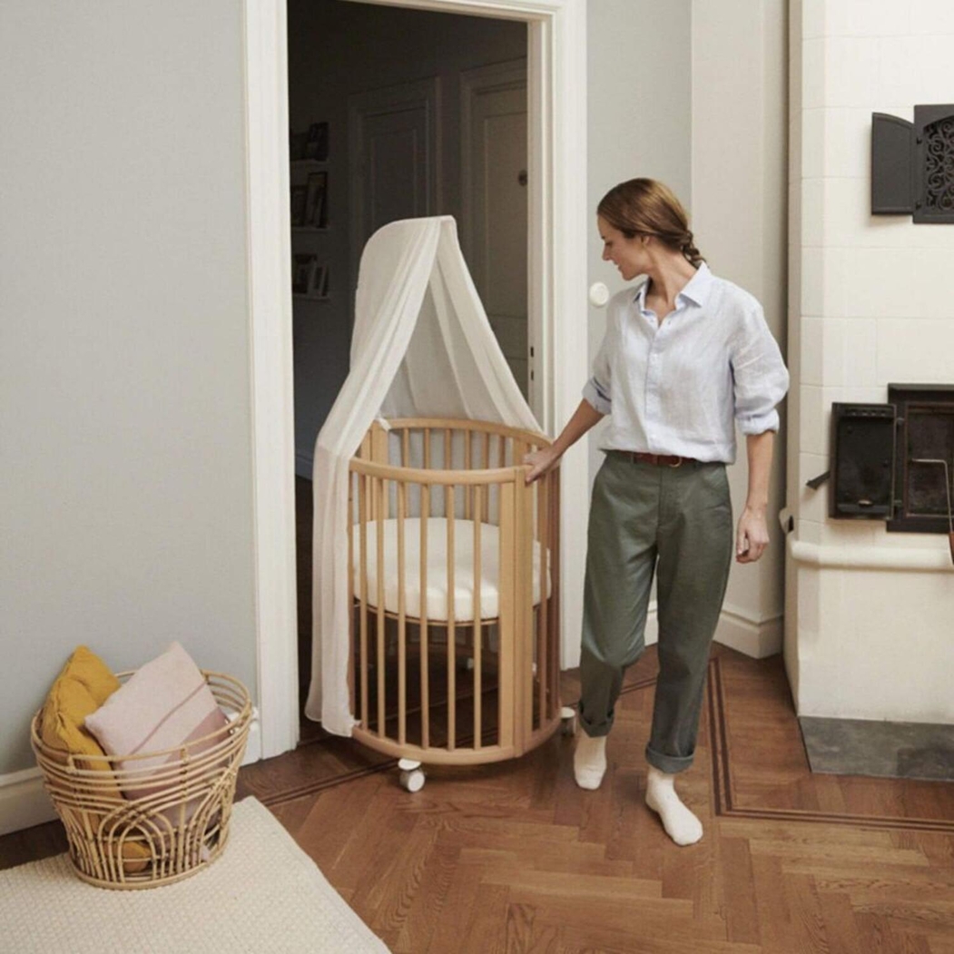 Mini Berço Stokke Sleepi Natural com Colchão e Lençol White - Stokke - PACKSLEEPI002-001