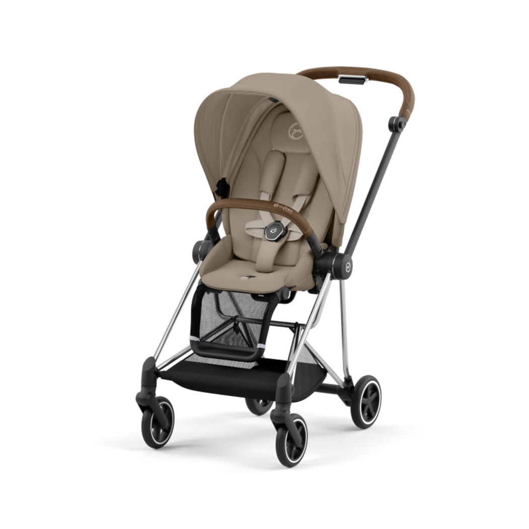Pack Carrinho de Bebé Mios Cybex Chrome Brown com Seat Pack e Alcofa Mirage Grey - Cybex - PACKMIOS039-006