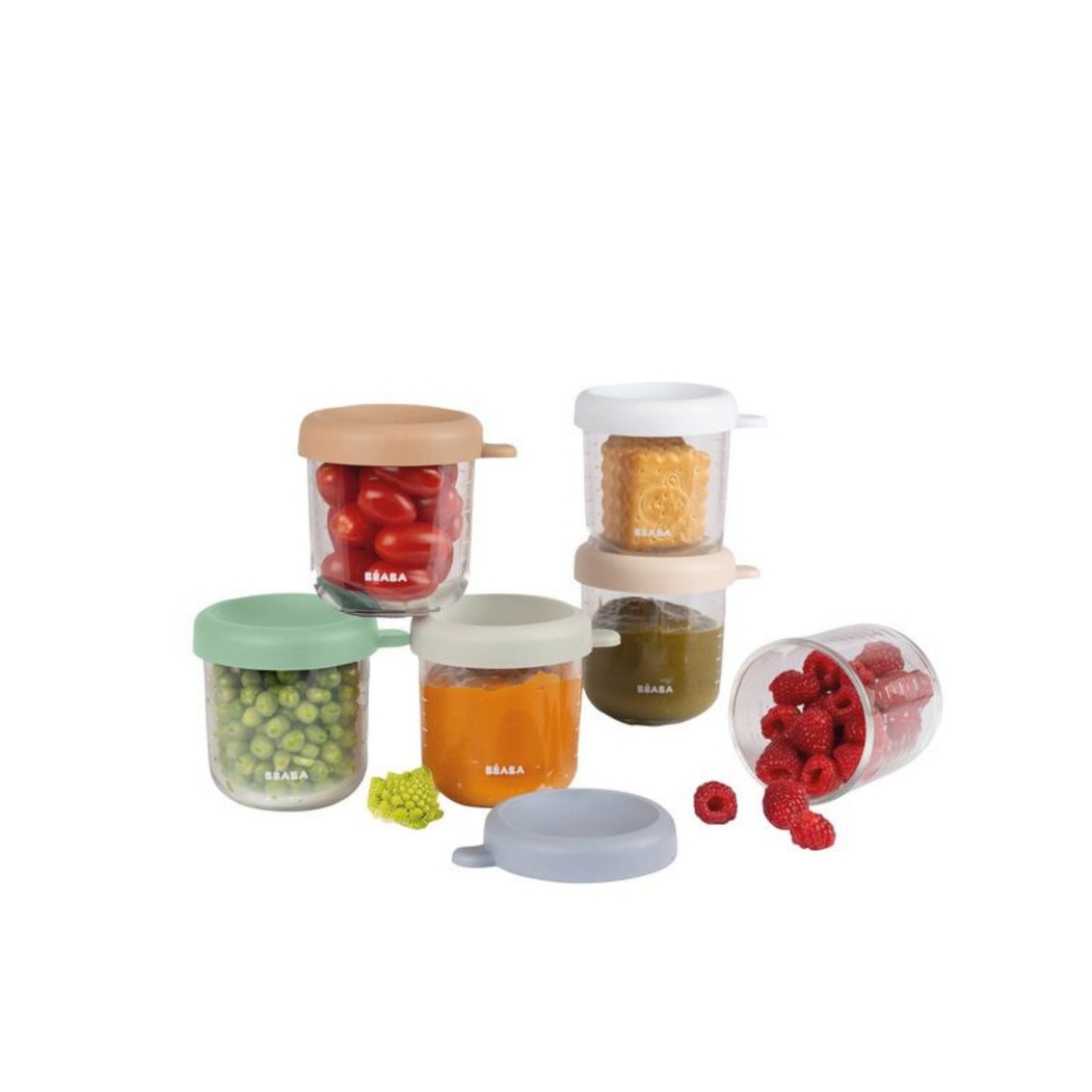 Conjunto de 6 Frascos de Conservação Béaba 250ml - Béaba - 3384349140342