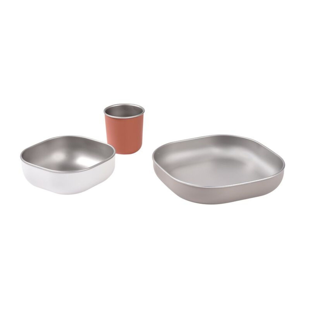 Conjunto de Refeição Béaba em Inox Terracotta - Béaba - 913584
