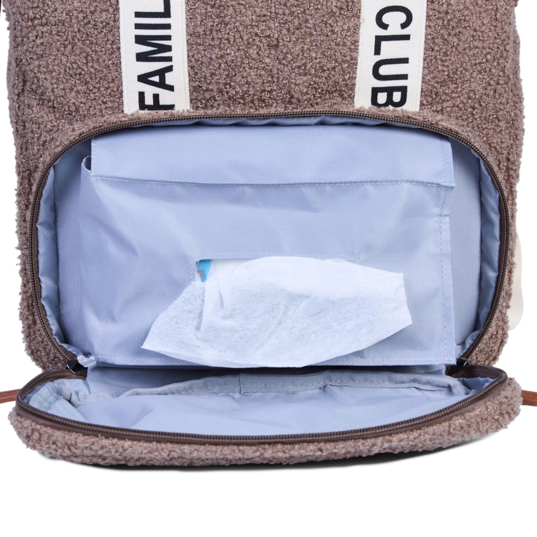 Mochila Childhome Family Club Signature Teddy Soft Brown - Childhome - 5420007170363