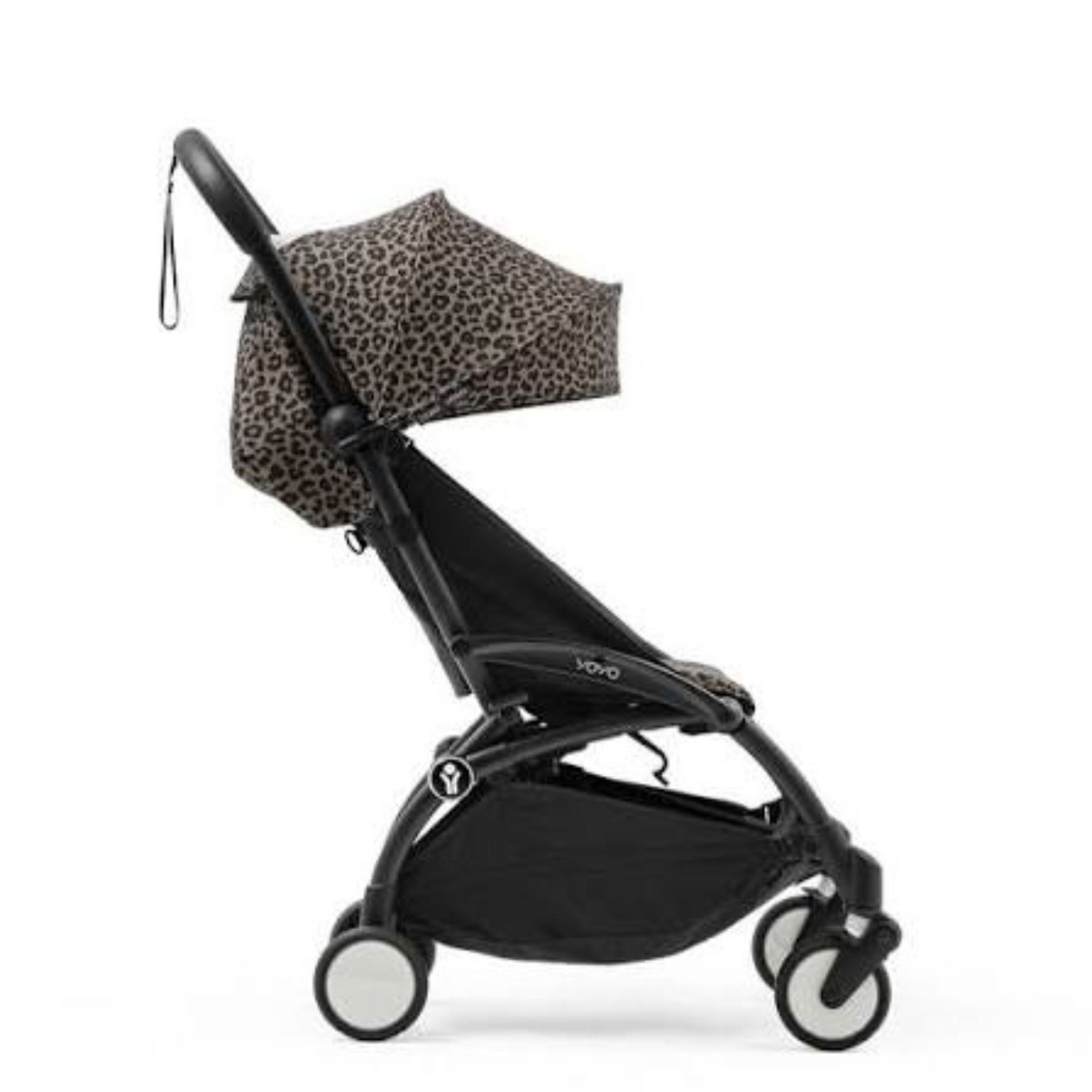 Carrinho de Bebé YOYO Black Stokke com Color Pack Leopard 6+ - Stokke - PACKYOYO010-001