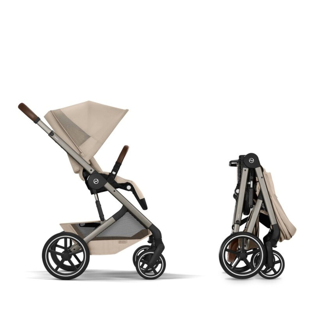 Carrinho de Bebé Cybex Balios S Lux Taupe com Alcofa Almond Beige - Cybex - 4063846591572