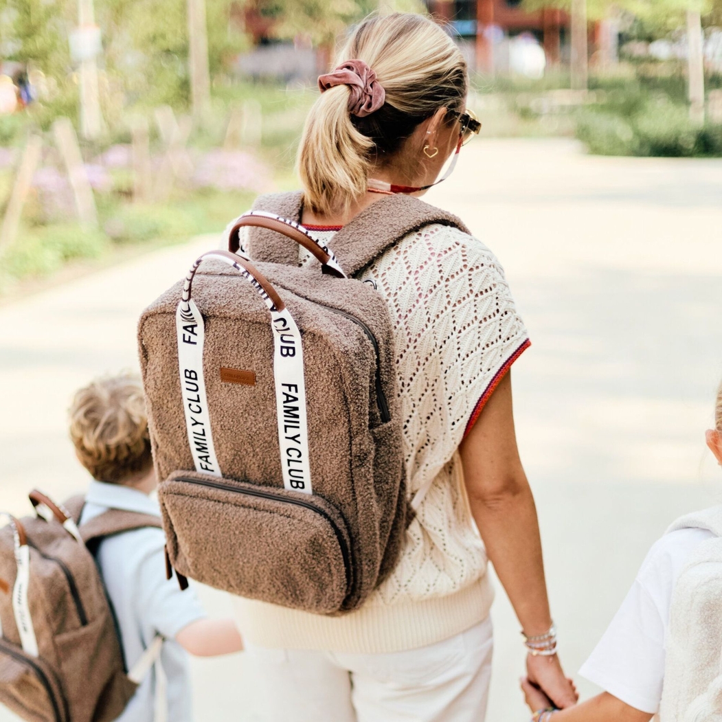 Mochila Childhome Family Club Signature Teddy Soft Brown - Childhome - 5420007170363