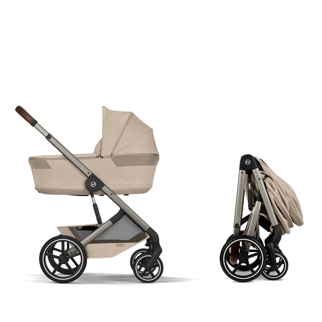 Carrinho de Bebé Cybex Balios S Lux Taupe com Alcofa Dobrável - Cybex - 4063846591695