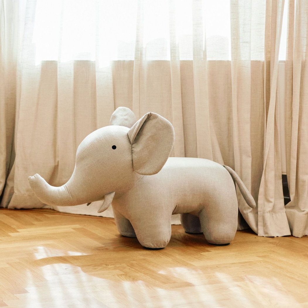 Peluche Decorativo Childhome Elefante em Linho - Childhome - 5420007169893