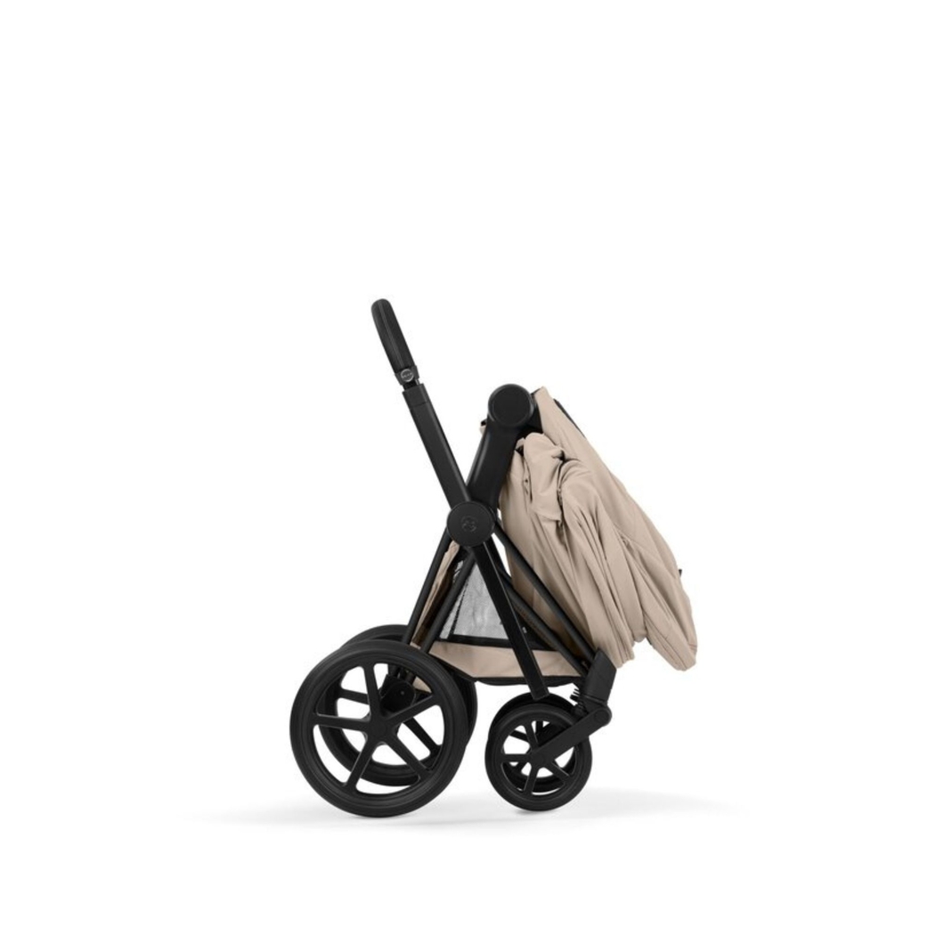 Carrinho de Bebé Cybex Priam Comfort Matt Black com Alcofa Dobrável - Cybex - 4063846549290
