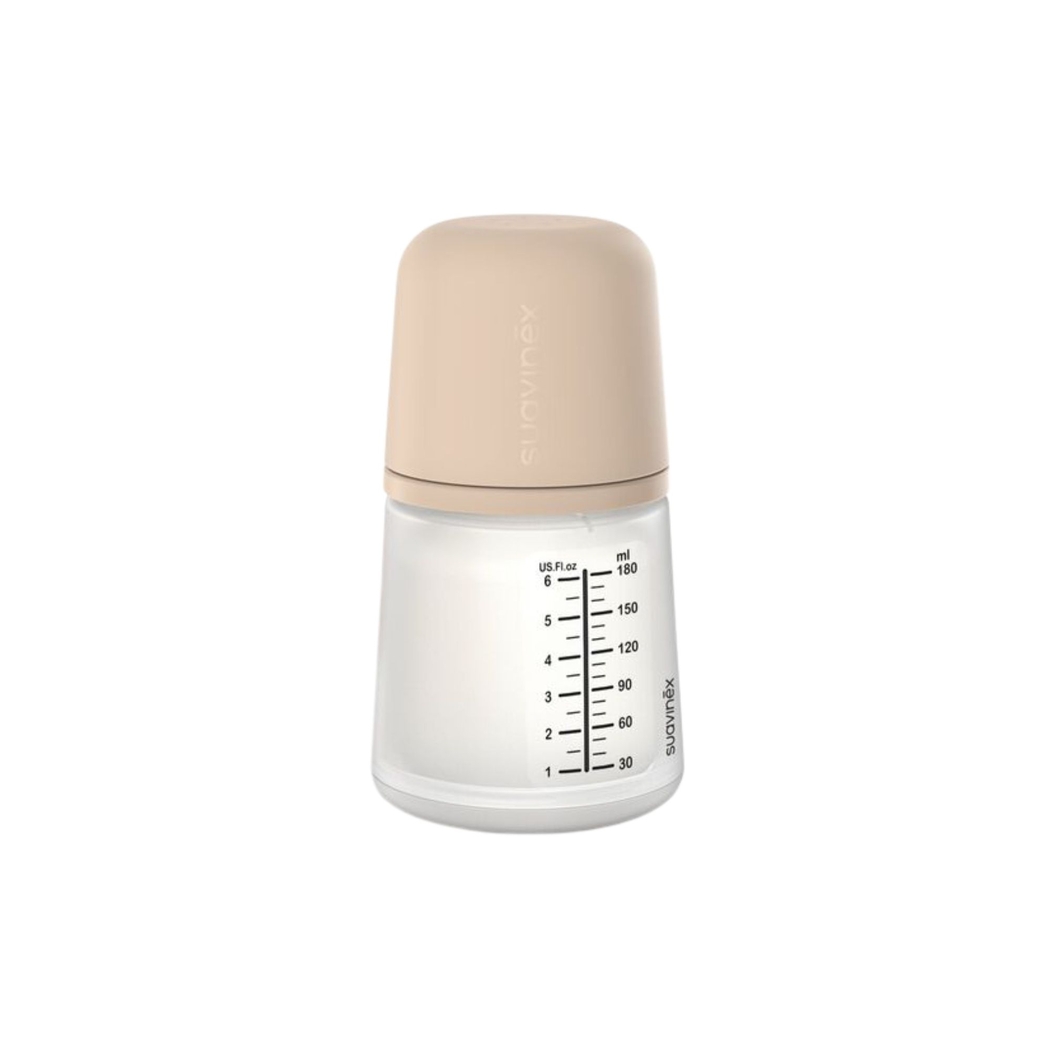 Biberão Suavinex com Tetina Silicone Anticólica Fluxo Adaptável 180 ml - Suavinex - 8426420084581