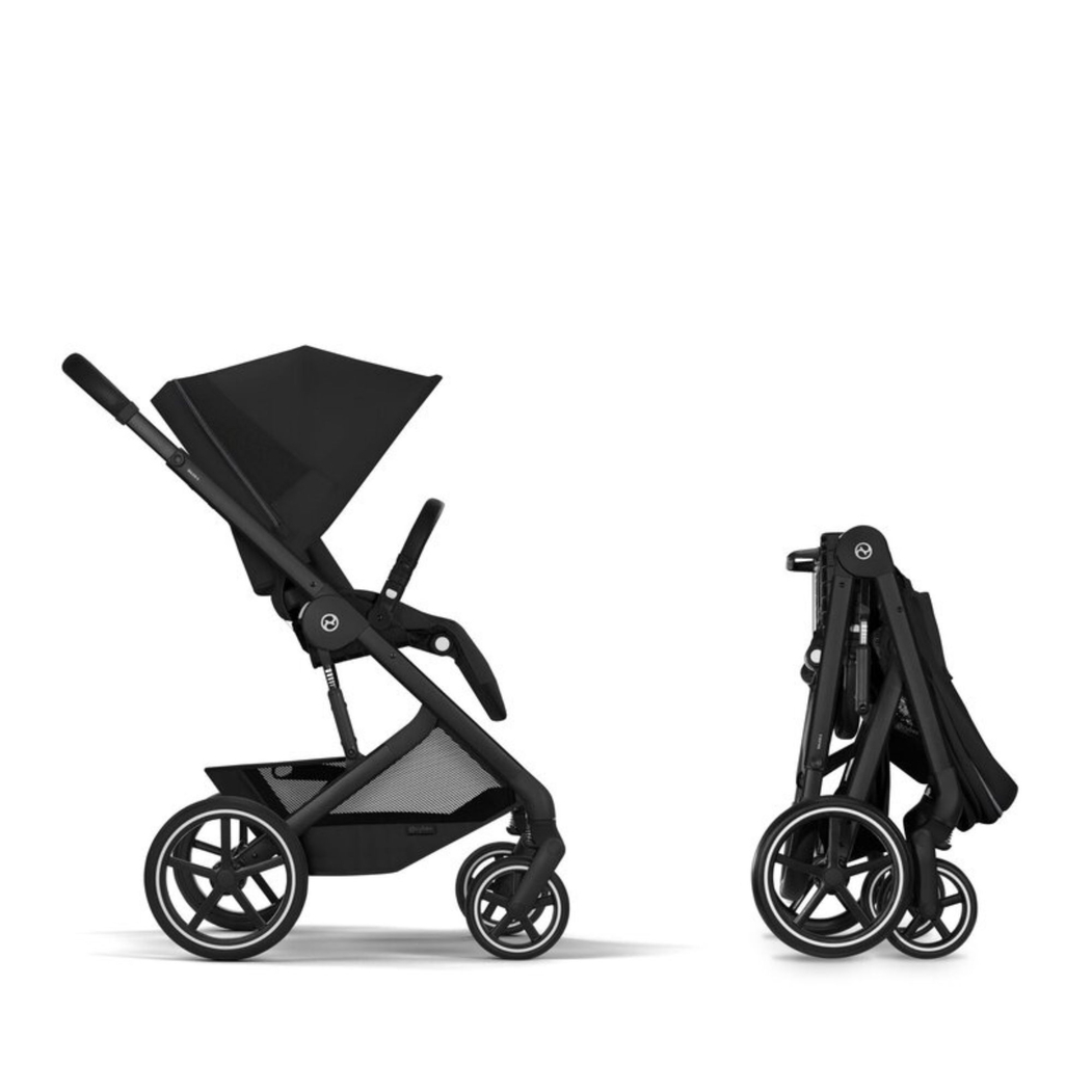 Carrinho de Bebé Cybex Balios S Lux Black com Alcofa Dobrável - Cybex - 4063846591619
