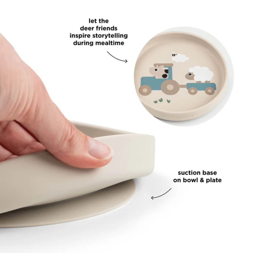 Conjunto de Refeição Done by Deer Stick/Stay Tiny Farm Sand - Done By Deer - 5712643063186