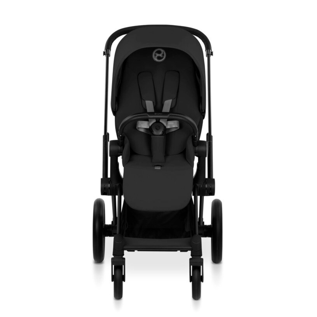 Carrinho de Bebé Cybex Priam Comfort Matt Black com Alcofa Dobrável - Cybex - 4063846549238