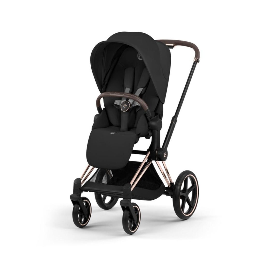 Carrinho de Bebé Cybex Priam Comfort Rosegold com Alcofa Dobrável - Cybex - 4063846549177