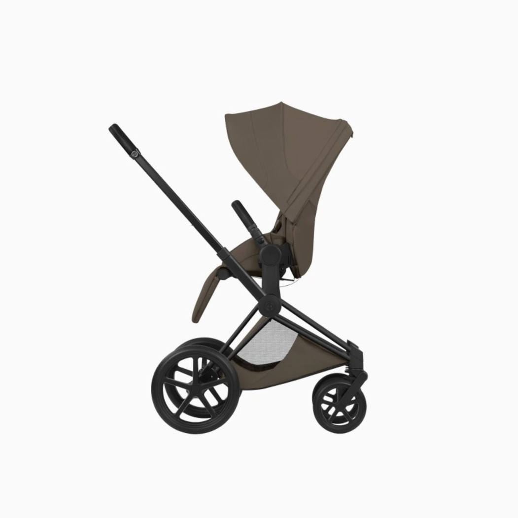 Carrinho de Bebé Cybex Priam Comfort Matt Black com Alcofa Dobrável - Cybex - 4063846585304