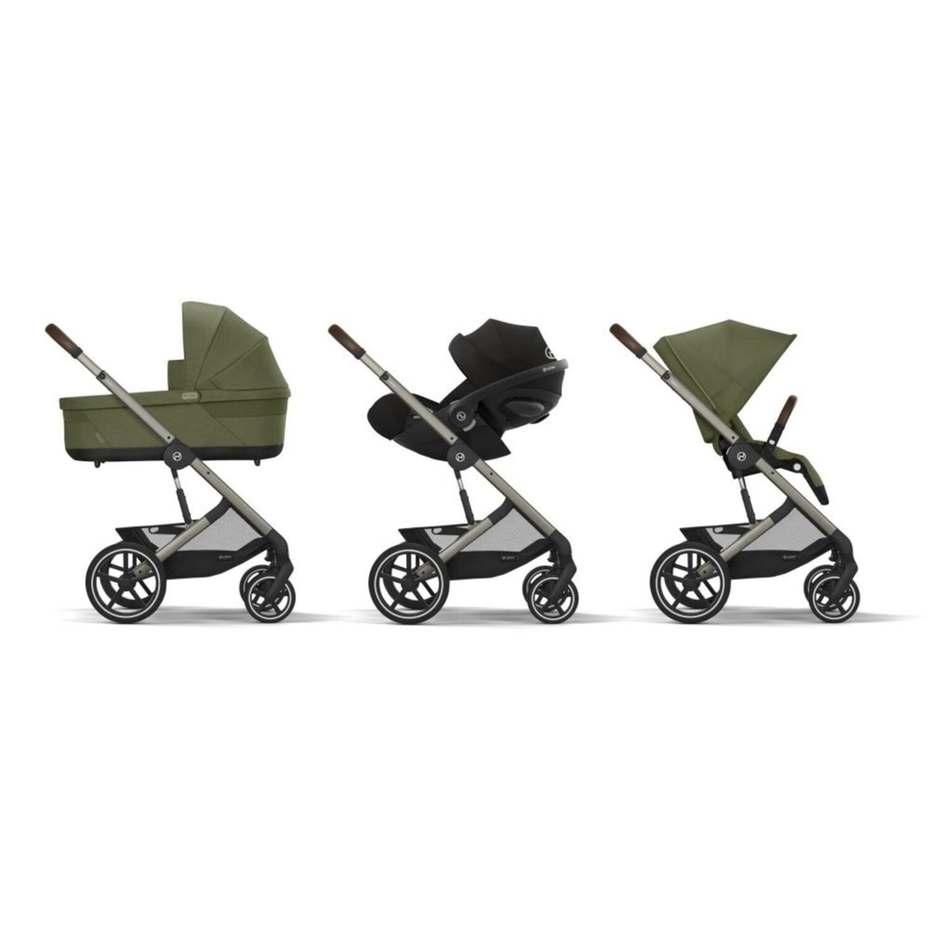 Carrinho de Bebé e Alcofa Cybex Balios Taupe com Cloud G Plus e Adaptadores com Oferta Base G - Cybex - PACKBALIOS030-017