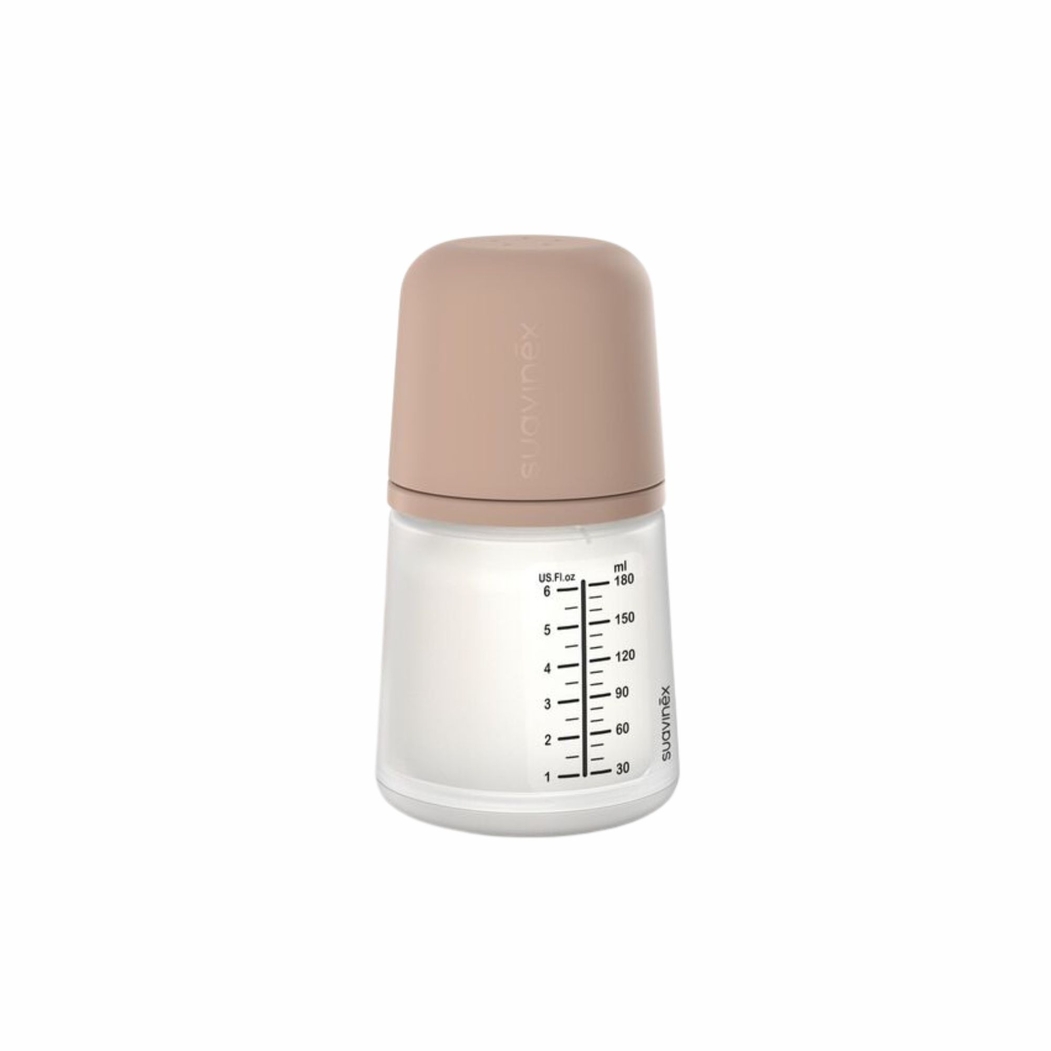 Biberão Suavinex com Tetina Silicone Anticólica Fluxo Adaptável 180 ml - Suavinex - 8426420084598