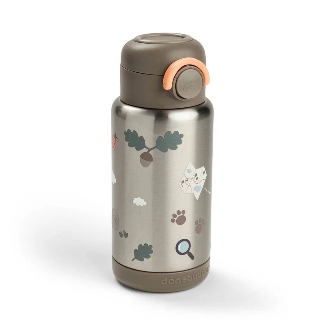 Garrafa Térmica Done by Deer com Palha Tiny Trails 340ml - Done By Deer - 5712643066248