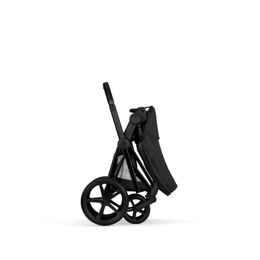 Carrinho de Bebé Cybex Priam Comfort Matt Black com Alcofa Dobrável - Cybex - 4063846549238