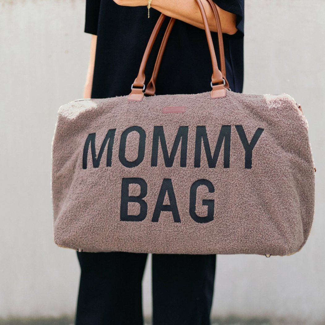 Bolsa Childhome Mommy Bag Signature Teddy Soft Brown - Childhome - 5420007170318