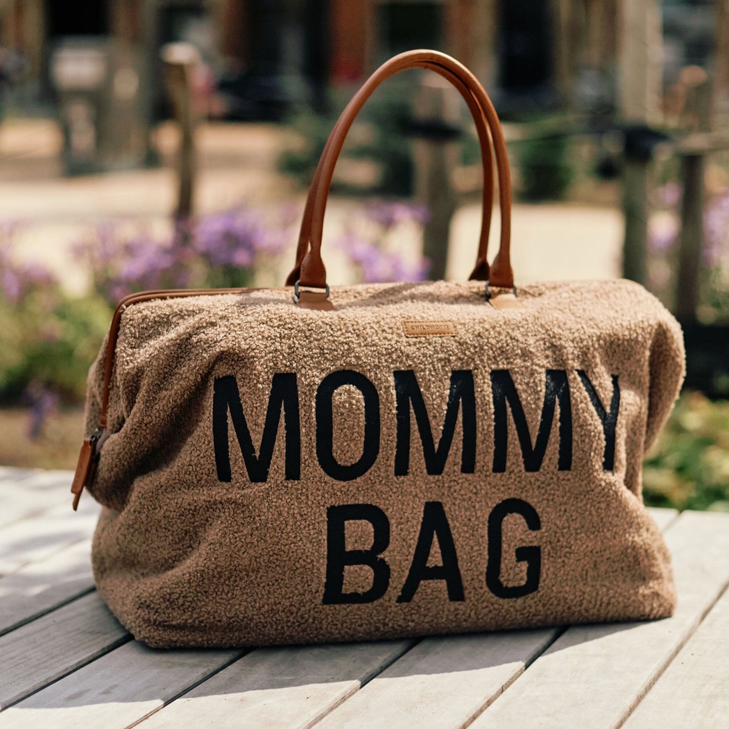 Bolsa Childhome Mommy Bag Signature Teddy Soft Brown - Childhome - 5420007170318