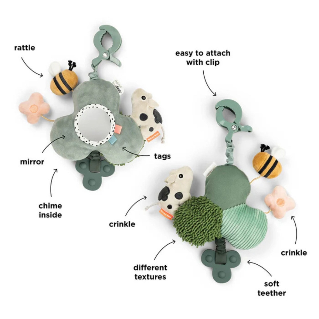 Atividade Sensorial com Espelho Done by Deer para Carrinho Tiny Farm - Done By Deer - 5712643064831