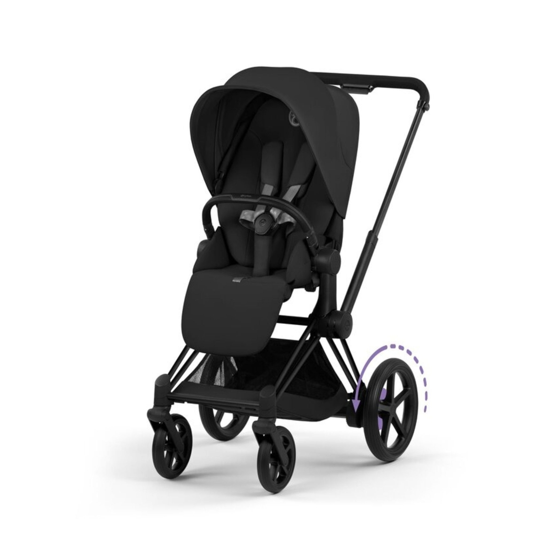 Carrinho de Bebé Cybex e-Priam Comfort Matt Black com Alcofa Dobrável - Cybex - 4063846549481