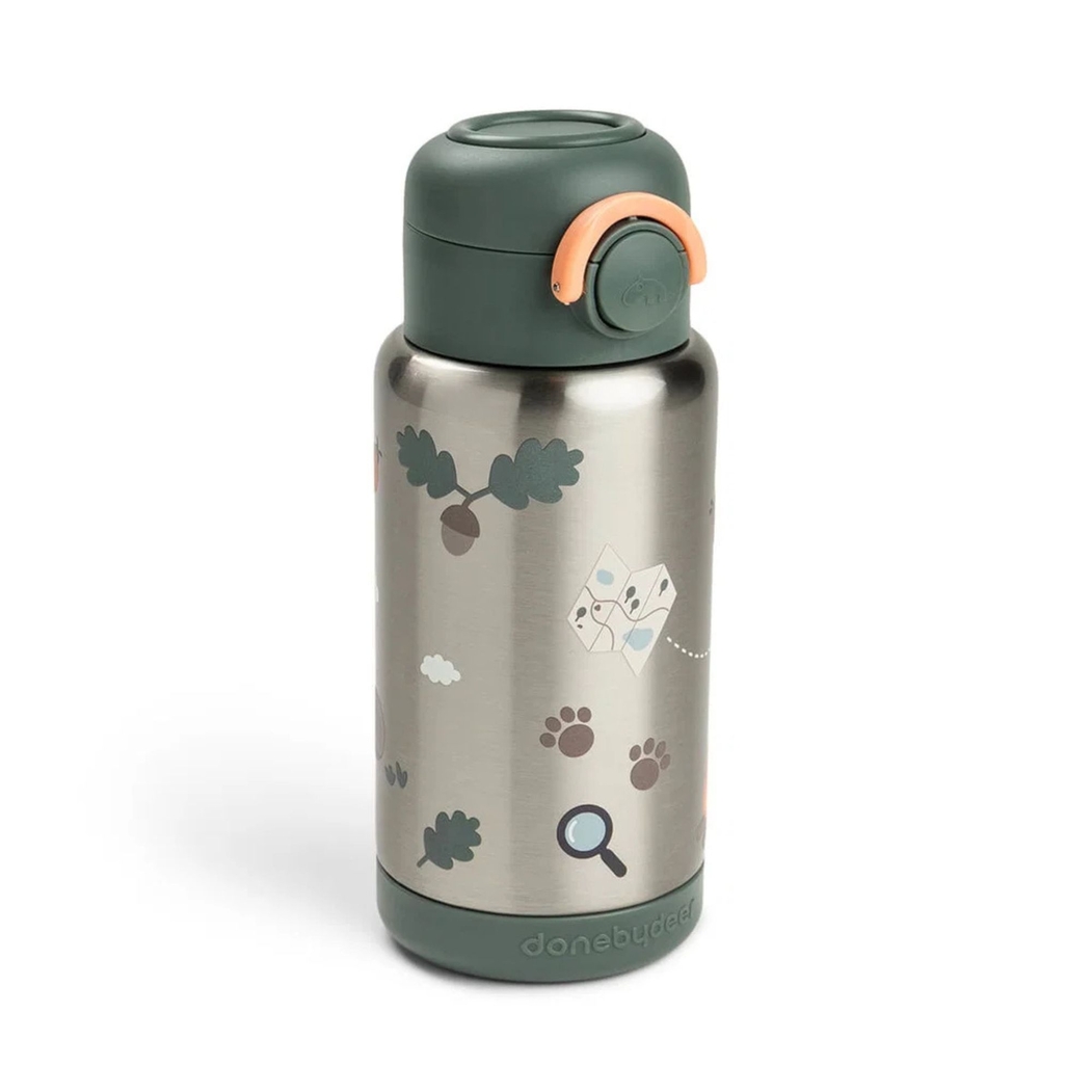 Garrafa Térmica Done by Deer com Palha Tiny Trails 340ml - Done By Deer - 5712643066217