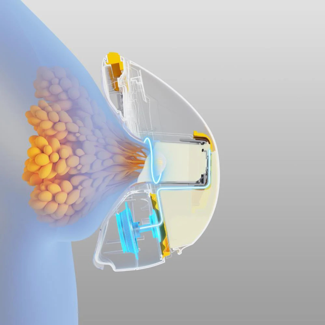 Bomba Tira-Leite Elétrica sem Cabos Magic In Bra Simples - Medela - 7612367087612