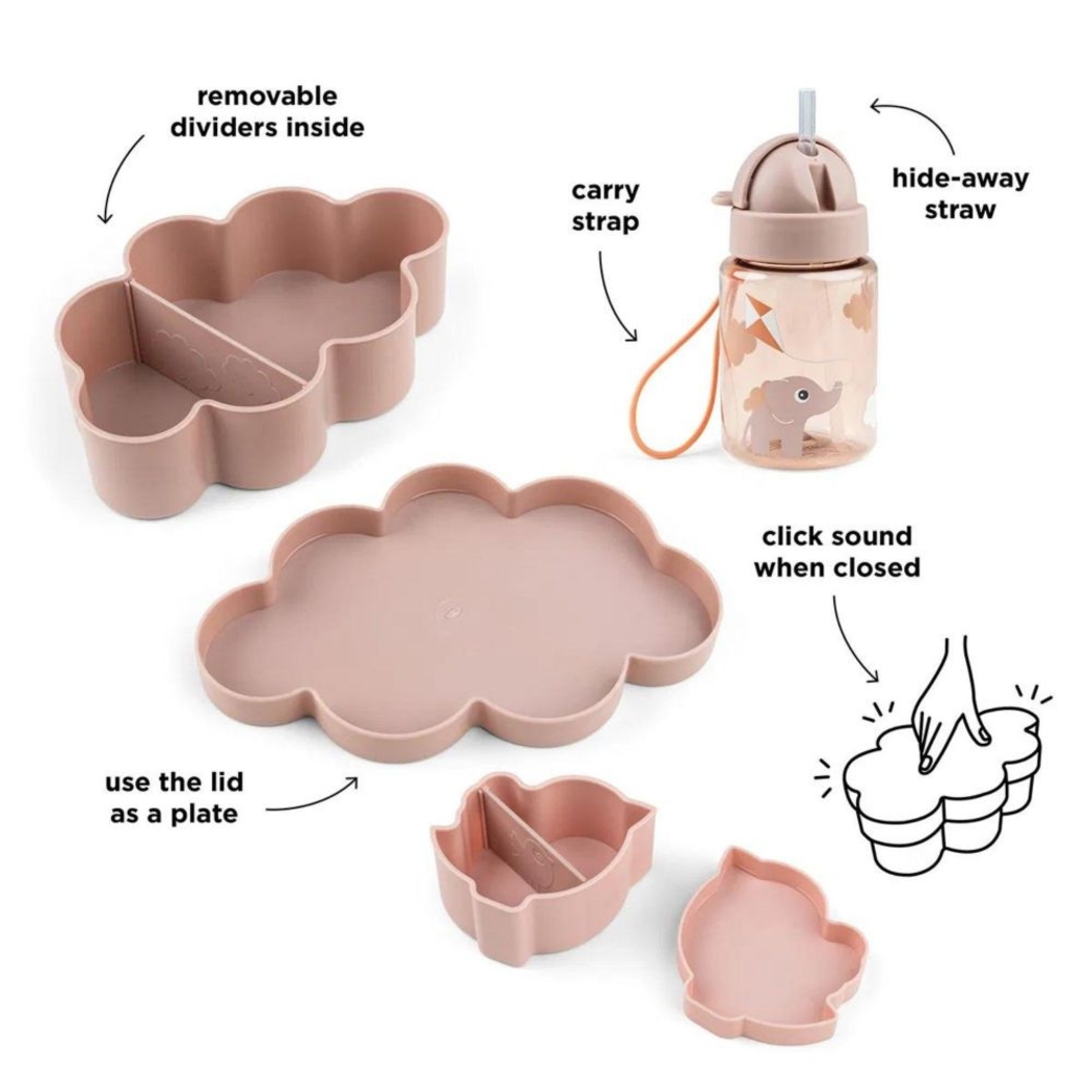 Conjunto Done by Deer Lunch & Snack Box com Garrafa - Done By Deer - 5712643051824