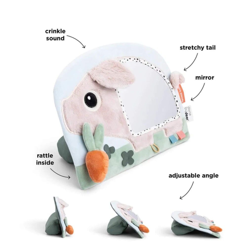 Espelho Sensorial para Tummy Time Done by Deer Pigee - Done By Deer - 5712643056812