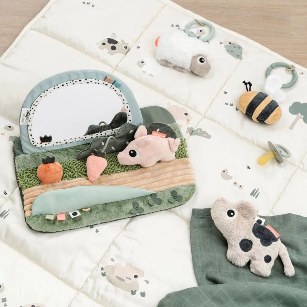 Espelho Sensorial para Tummy Time Done by Deer Tiny Farm - Done By Deer - 5712643056782