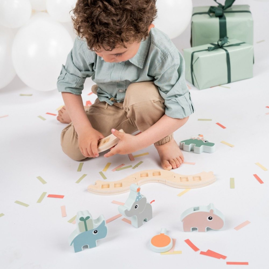 Brinquedo Didático em Madeira Done by Deer Celebration - Done By Deer - 5712643054726