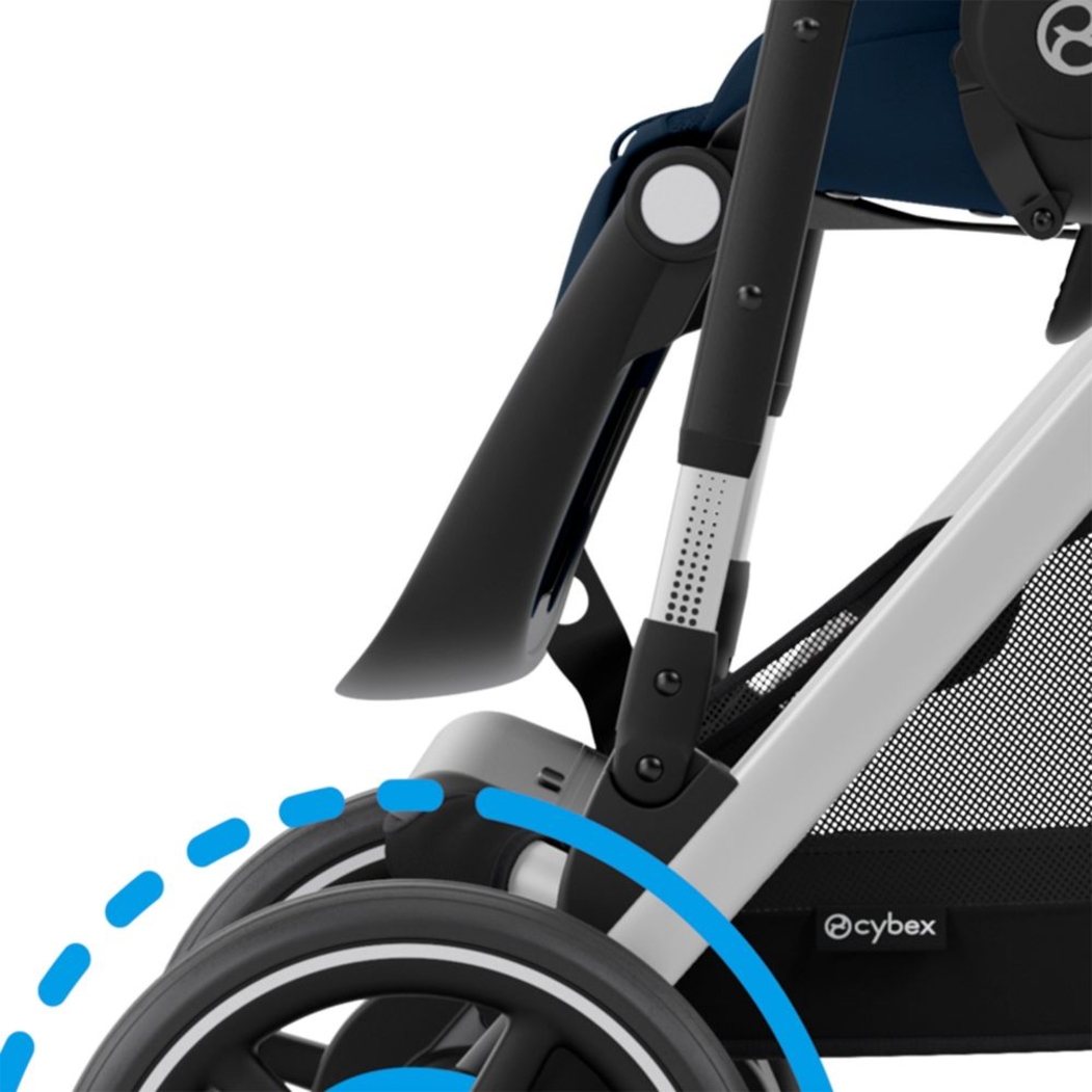 Carrinho de Bebé Cybex e-Gazelle S Silver - Cybex - 4063846465903