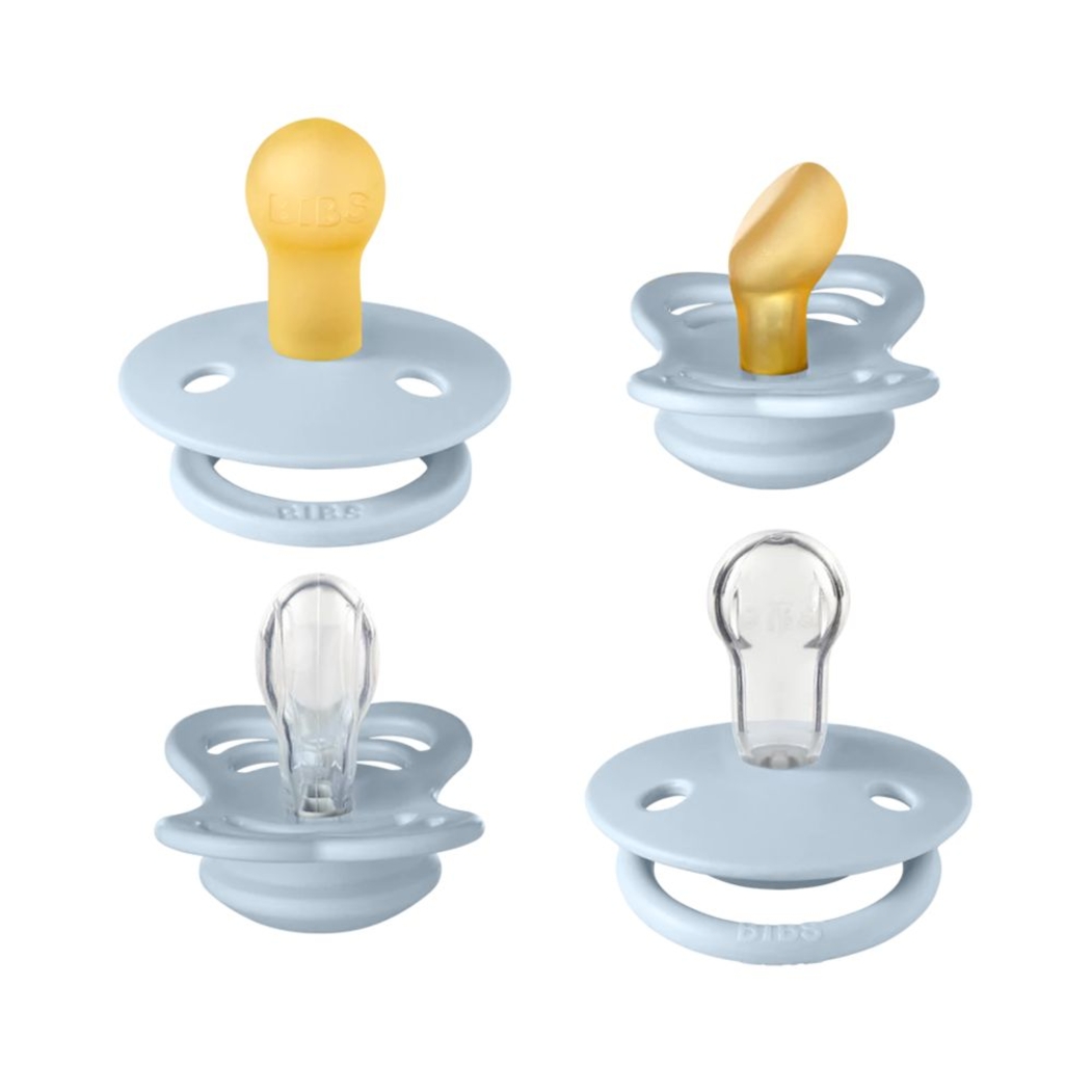 Conjunto 4 Chupetas Bibs Try-It Baby Blue 0+ - Bibs - 5713795222889