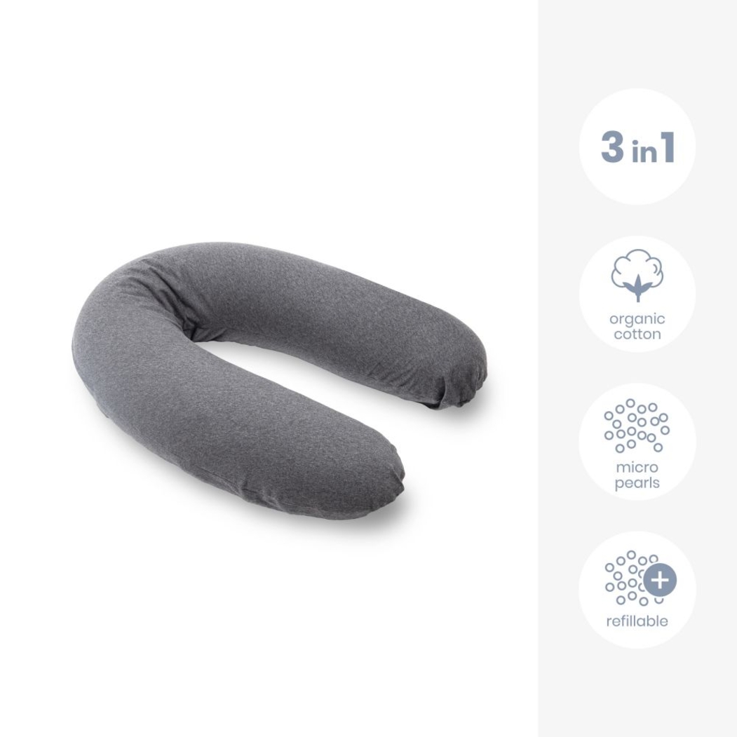 Almofada de Gravidez e Amamentação Doomoo Buddy Chine Anthracite - Doomoo - 5400653007312