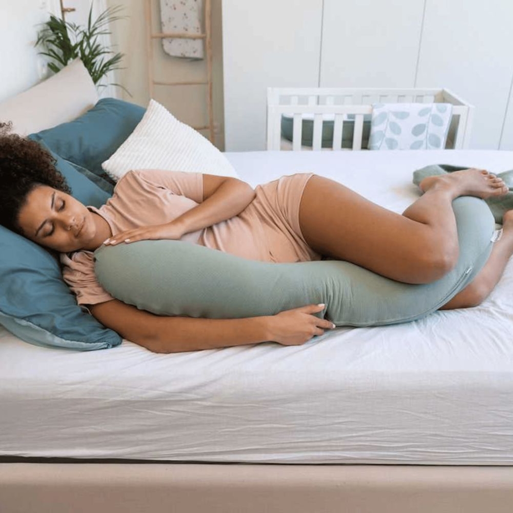 Almofada de Gradivez e Amamentação Doomoo Buddy Tetra Jersey Green - Doomoo - 5400653009316