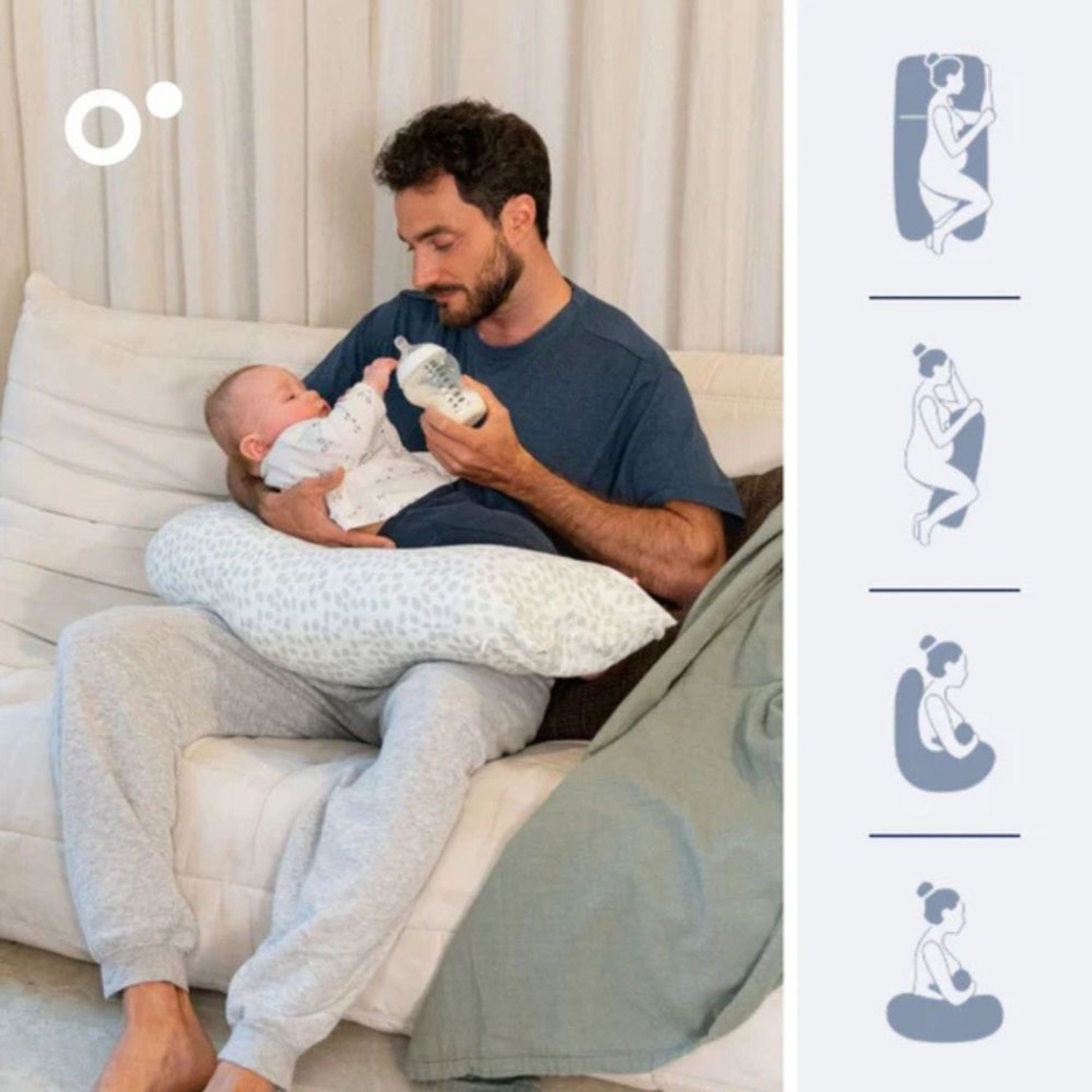 Almofada de Amamentação Doomoo Maxxy XXL Folhas Verde Água - Doomoo - 5400653010343