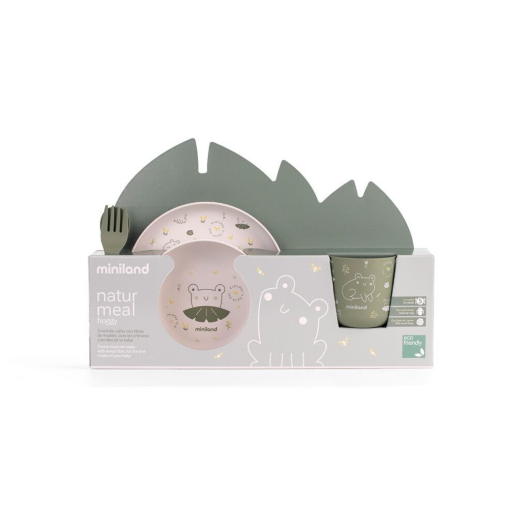 Conjunto Refeições Miniland Naturmeal Miniland Frog - Miniland - 8413082894559