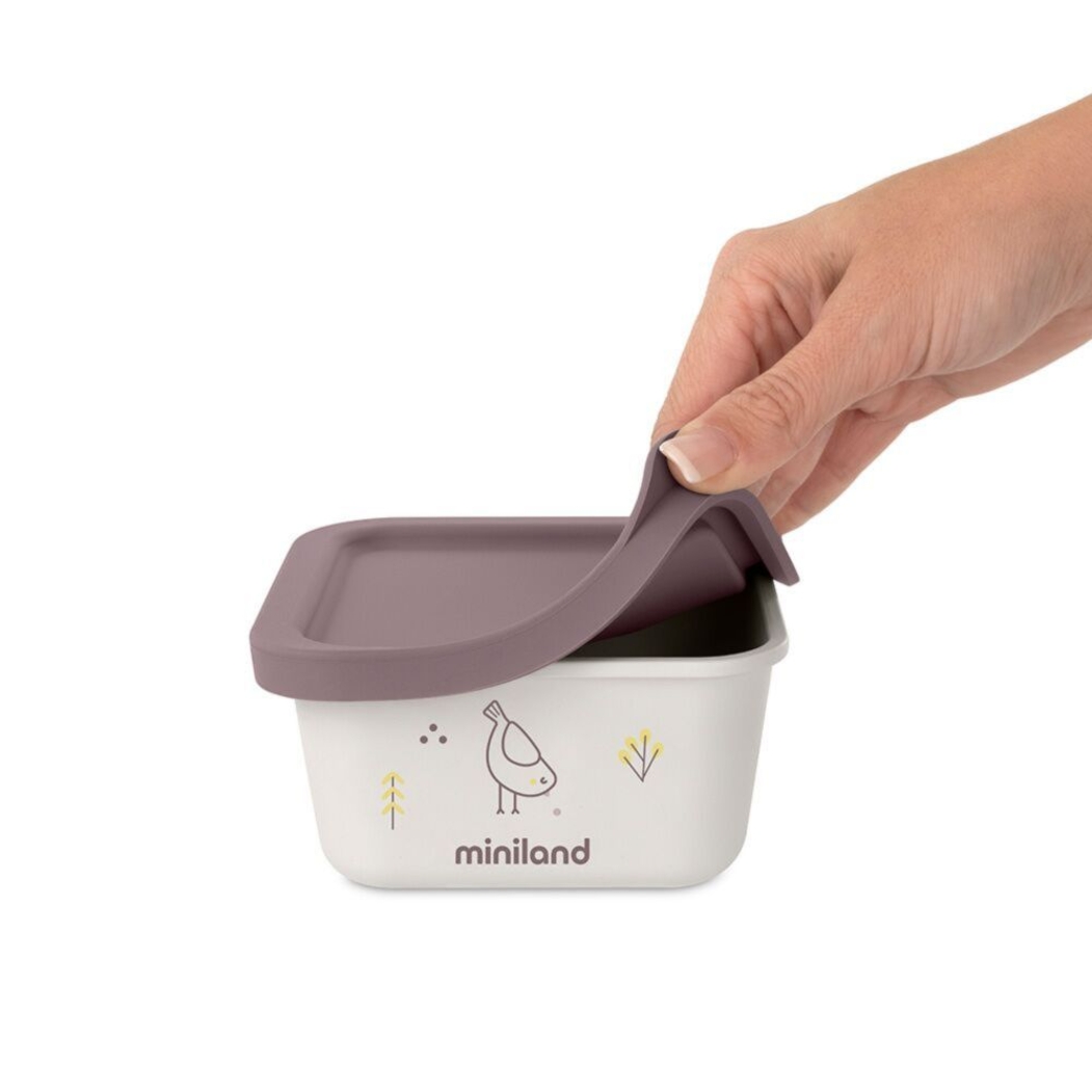 Conjunto 2 Recipientes Miniland NaturSet Chick - Miniland - 8413082894580