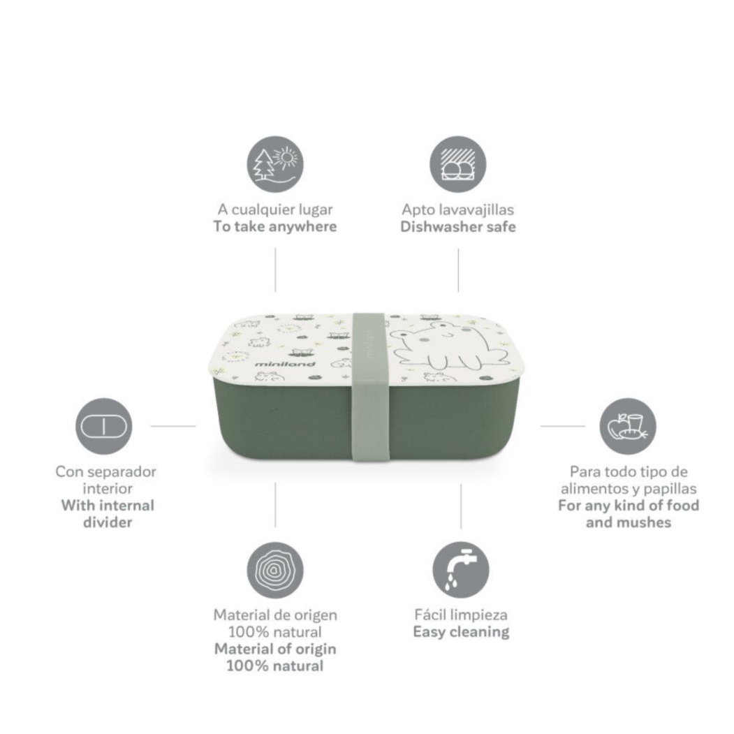 Lancheira Miniland Naturlunch Frog - Miniland - 8413082894597