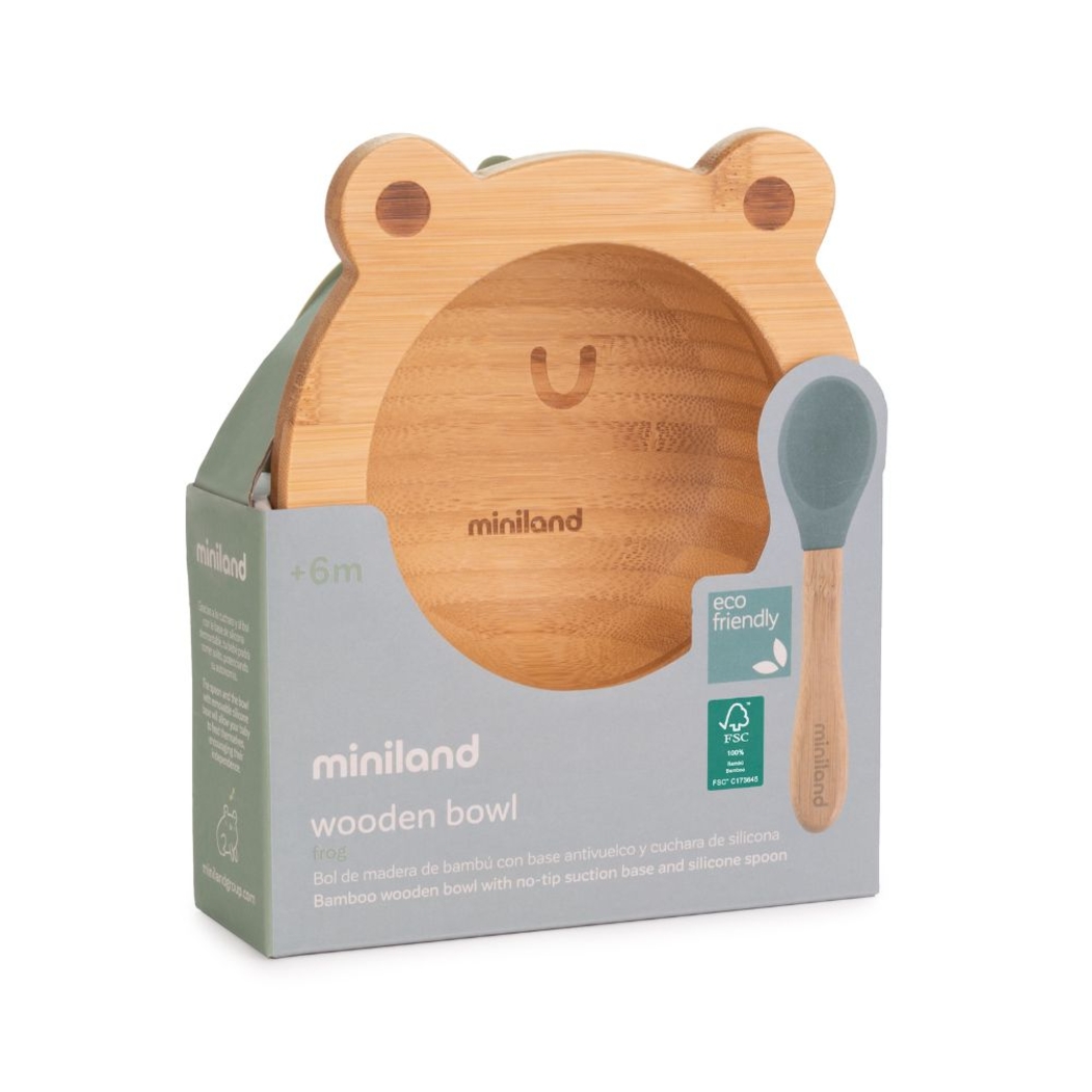 Conjunto Wooden Miniland Bowl Frog - Miniland - 8413082894702