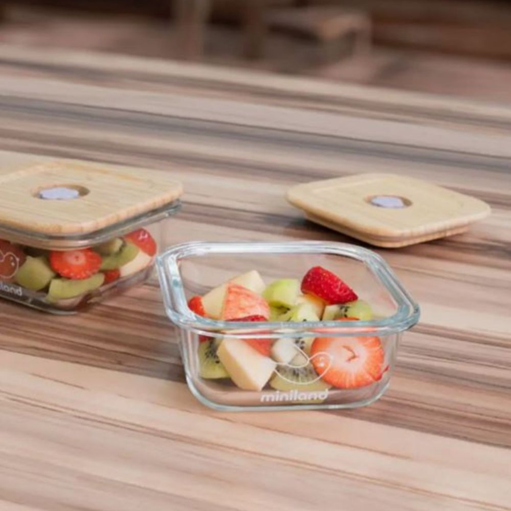 Conjunto Recipientes Miniland ecoSquare Chick - Miniland - 8413082895440