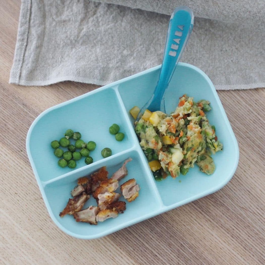 Prato e Colher em Silicone Béaba - Béaba - 3384349134556