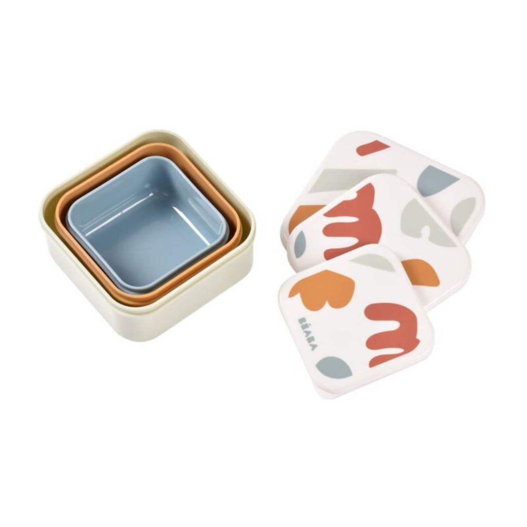 Conjunto 3 Lancheiras para Snacks Béaba Playful - Béaba - 3384349135898