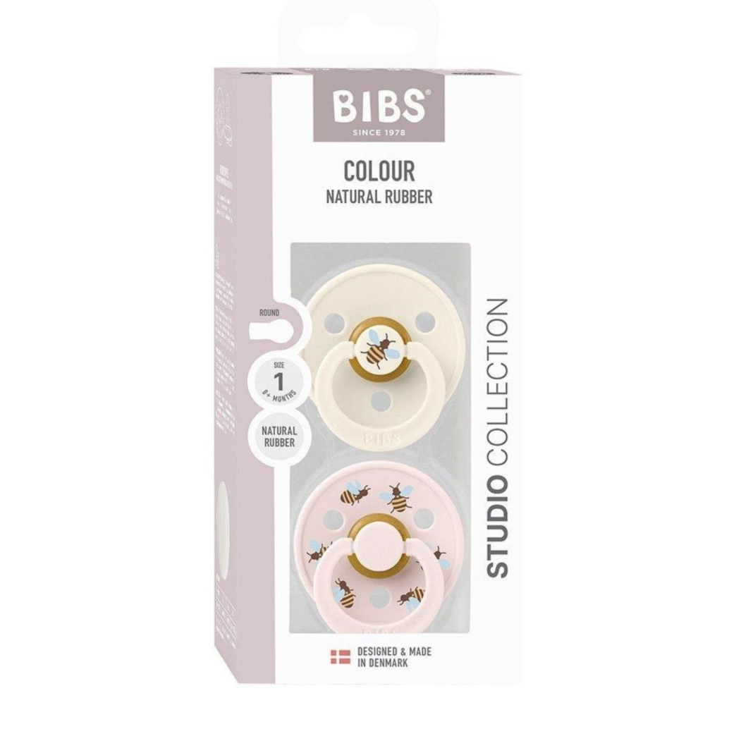 2 chupetas Bibs Colour Bumblebee Ivory Mix 0-6m - Bibs - 5713795270606
