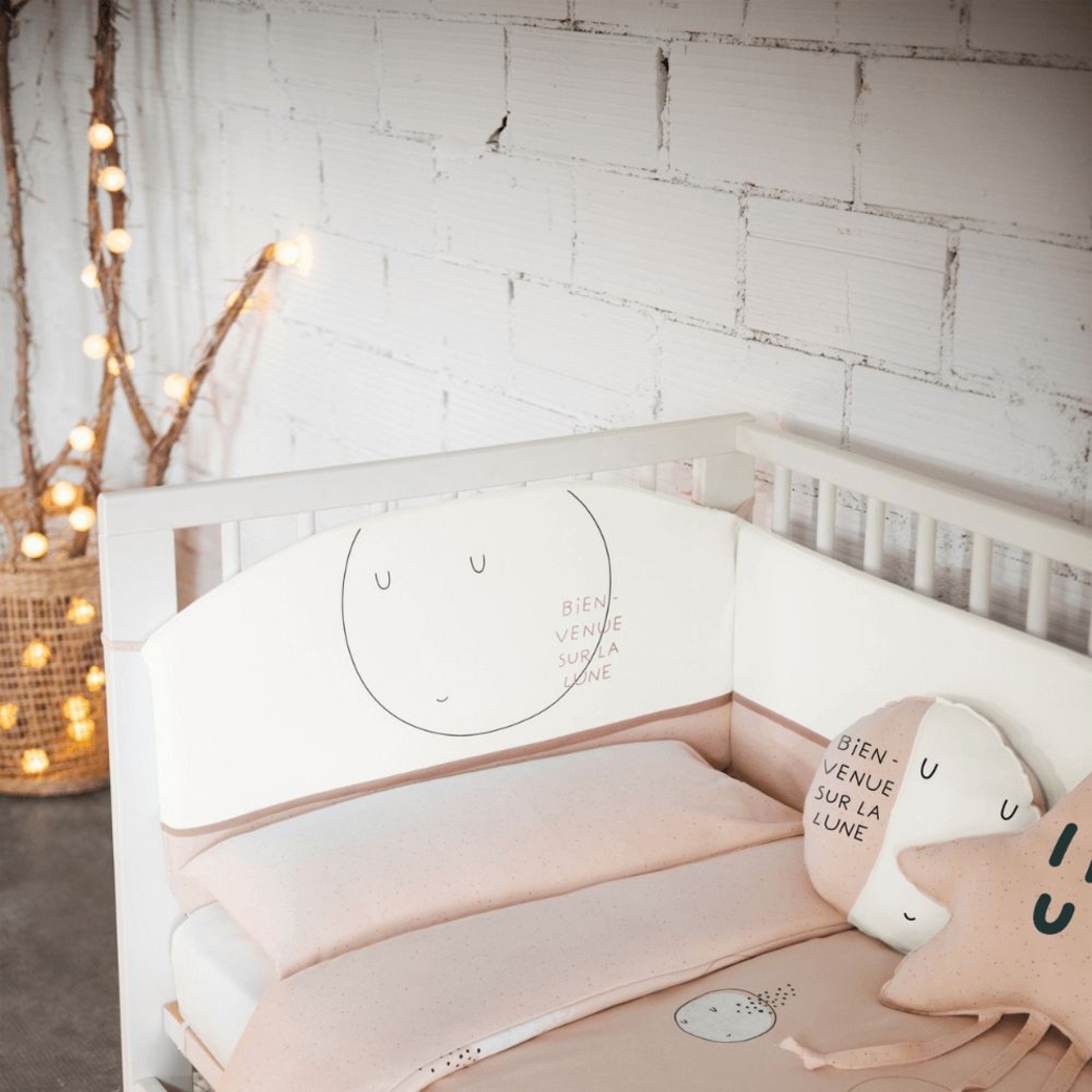 Protetor de Berço Baby Clic Nuit Rosa - Baby Clic - 8438082914960